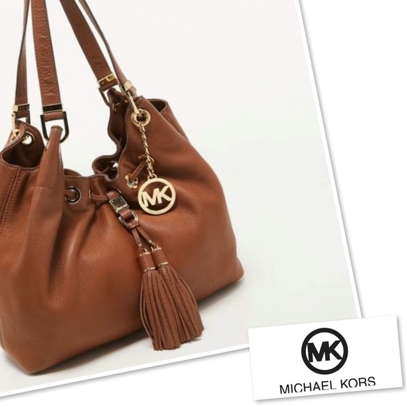 MICHAEL Michael Kors Handbags - MICHAEL Michael Kors Brown Leather Camden Drawstring Hobo